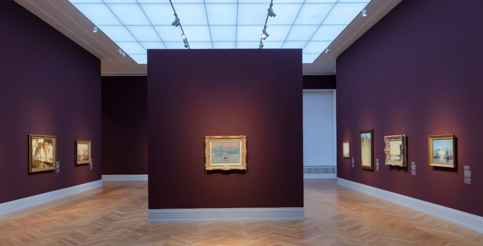 Monet und Turner, Installationsansicht Sonne, Museum Barberini 2023