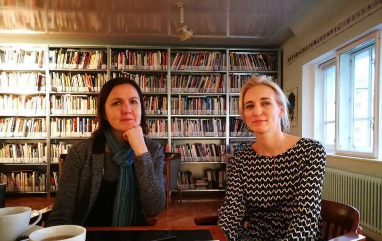 Olga Chernysheva und Elsy Lahner in der Wiener Secession, November 2017, Foto: Alexandra Matzner, ARTinWORDS.