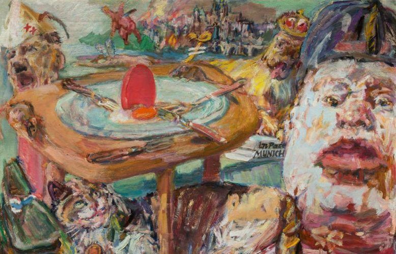 Oskar Kokoschka, Das rote Ei, Detail, 1940–1941, Öl/Lw, 61 x 76 cm (National Gallery in Prague, © Fondation Oskar Kokoschka, Vevey / 2017 ProLitteris, Zürich)