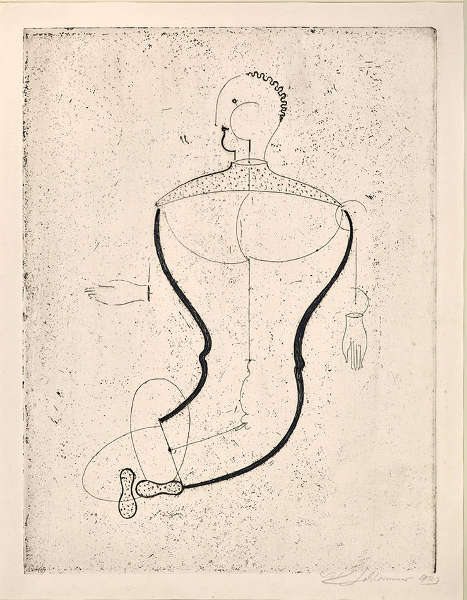 Oskar Schlemmer, Abstrakte Figur nach links, 1923 (© Von der Heydt Museum)