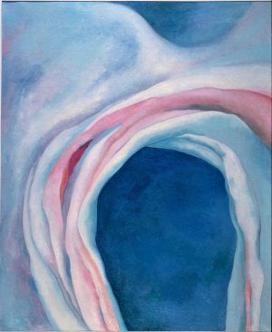 Georgia O'Keeffe, Music –Pink and Blue No. I., 1918 (Collection of Mr and Mrs Barney A. Ebsworth © 2016 Georgia O’Keeffe Museum/Bildrecht, Wien)