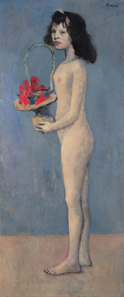 Pablo Picasso, Mädchen mit Blumenkorb, 1905, 154,6 x 66,1 cm (Privatsammlung)