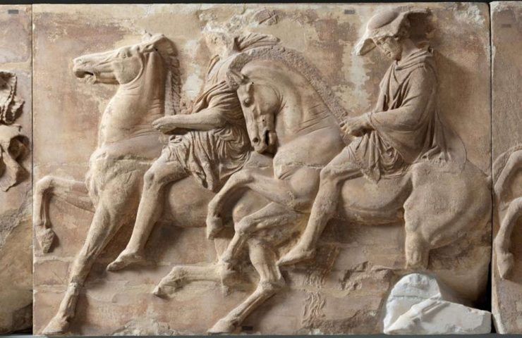 Parthenon Fries, Westwand, Teil IX, Zwei Reiter (© Akropolis Museum, Athen)