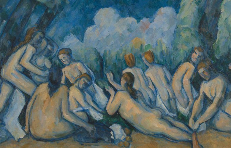 Paul Cézanne, Badende (Les Grandes Baigneuses), Detail, um 1894–1905, ÖlLw, 127.2 × 196.1 cm (© National Gallery, London)
