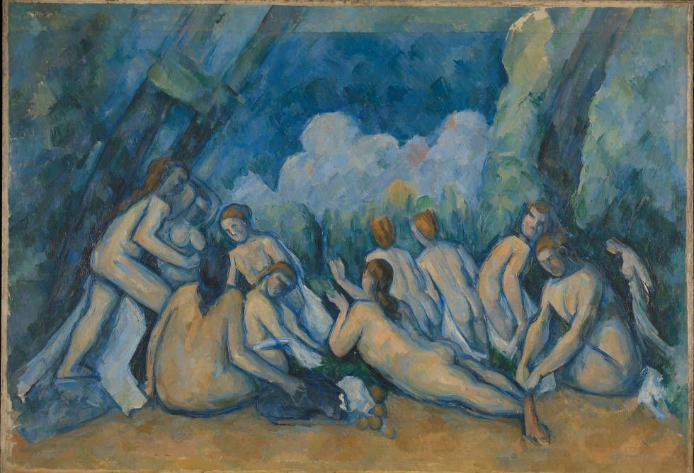 Paul Cézanne, Badende (Les Grandes Baigneuses), um 1894–1905, ÖlLw, 127.2 × 196.1 cm (© National Gallery, London)