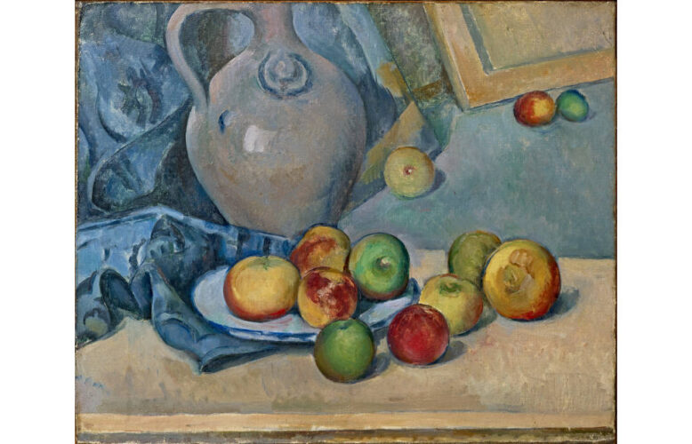 Paul Cézanne, Steinzeugkrug [Pichet de grès], 1893–1894, Öl auf Leinwand, 38.2 x 46 cm (Fondation Beyeler, Riehen/Basel, Sammlung Beyeler)