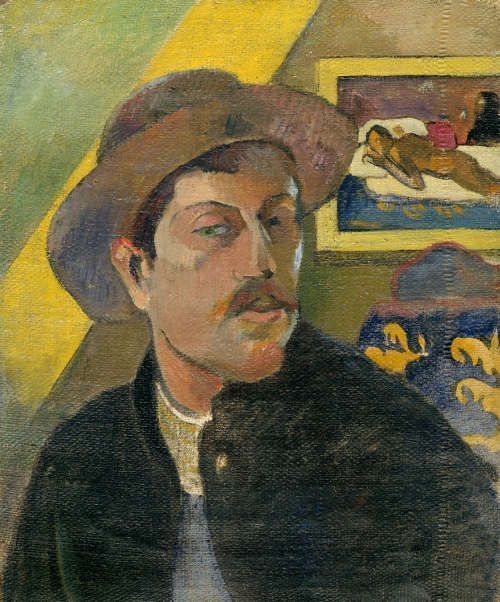 Paul Gauguin, Selbstporträt mit Hut, Winter 1893/94 (Musée d’Orsay, Paris, acquired with the participation of an anonymous Canadian donation, 1966)