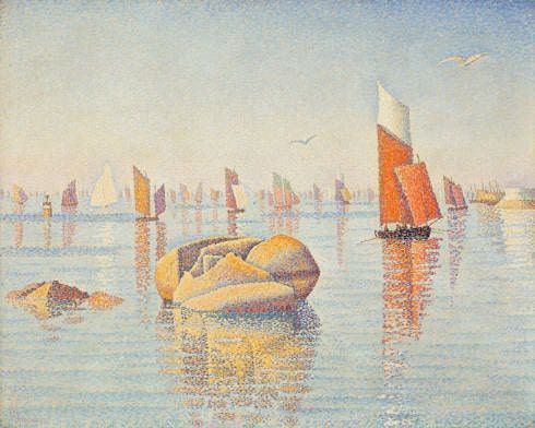 Paul Signac, Concarneau, calme du matin (Opus no. 219, larghetto), 1891, Öl-Lw, 65.7 x 81.3 cm (Privatsammlung)