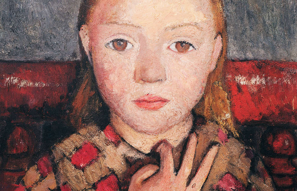Paula Modersohn-Becker, Mädchenbildnis mit gespreizter Hand vor der Brust, Detail, um 1905 (© Von-der-Heydt-Museum, Wuppertal)