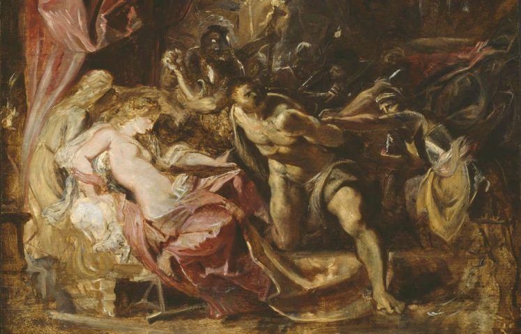 Peter Paul Rubens, Die Gefangennahme von Samson, Detail, 1609/10, Öl/Holz, 50.4 x 66.4 cm (Chicago, Art Institute of Chicago, Robert A. Waller Memorial Fund)