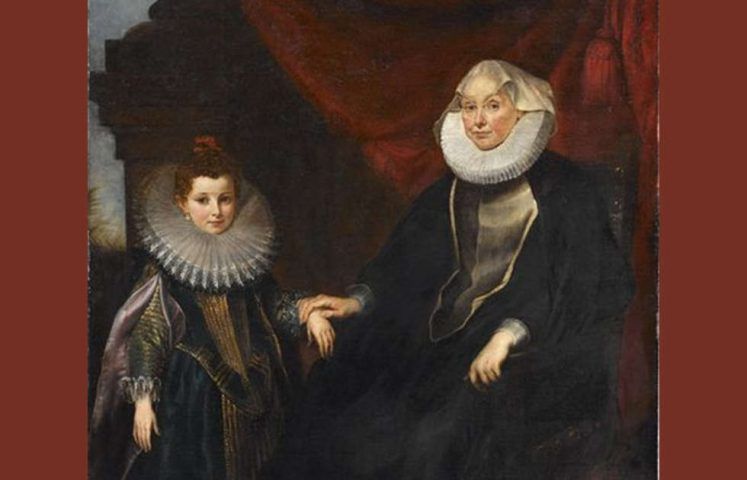 Peter Paul Rubens, Marchesa Bianca Spinola Imperiale und ihrer Nichte Maddalena Imperiale, Detail, um 1605/06 (Staatsgalerie Stuttgart)