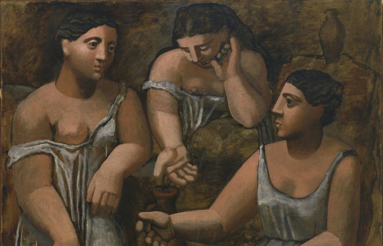 Pablo Picasso, Drei Frauen am Brunnen, Detail, Fontainebleau, Sommer 1921, Öl-Lw, 203.9 x 174 cm (MoMA, New York, Gift of Mr. and Mrs. Allan D. Emil. 332.1952)