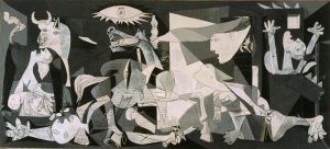 Pablo Picasso, Guernica, Paris, 1. Mai bis 4. Juni 1937, Öl auf Leinwand, 349,3 x 776,6 cm (Museo Nacional Centro de Arte Reina Sofia © Sucesión Pablo Picasso, VEGAP, Madrid, 2017)