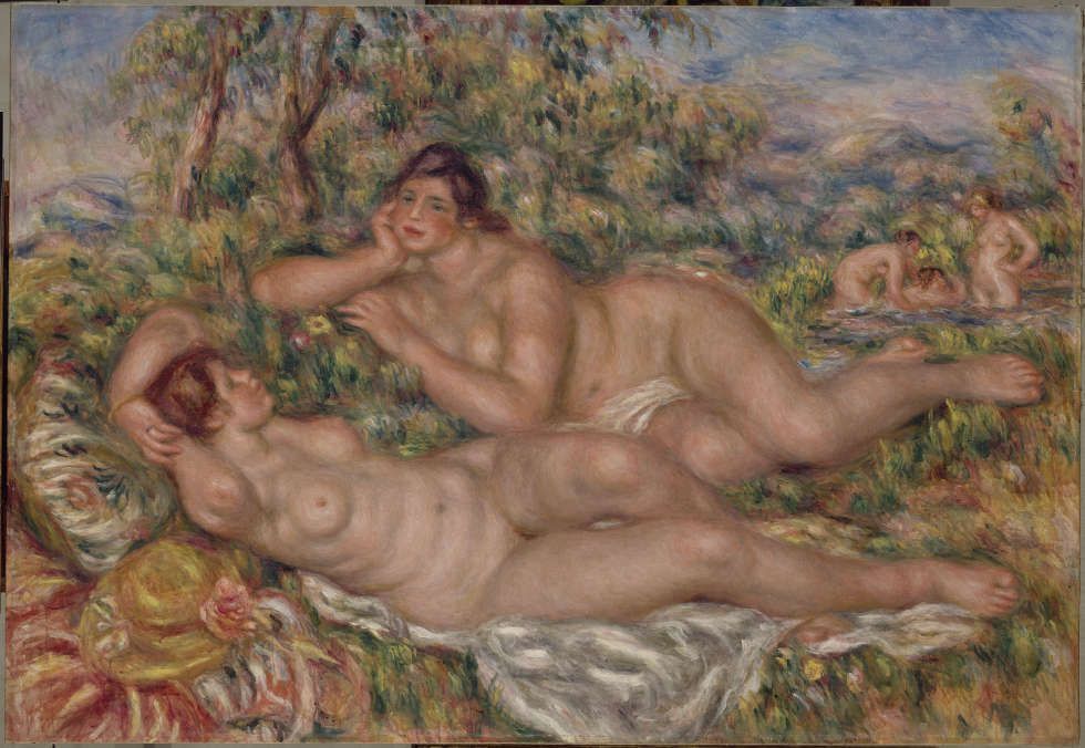 Pierre-Auguste Renoir, Die Badenden, 1918/19, Öl/Lw, 110 x 160 (Paris, Musée d'Orsay, Photo © RMN-Grand Palais (Musée de l'Orangerie) / Hervé Lewandowski)