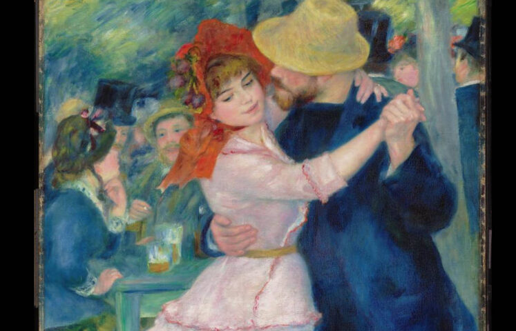 Pierre-Auguste Renoir, Tanz in Bougival, Detail, 1883, Öl auf Leinwand, 181.9 x 98.1 cm (Museum of Fine Art, Boston)