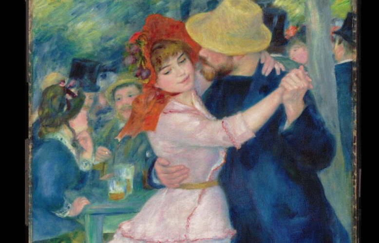 Pierre-Auguste Renoir, Tanz in Bougival, Detail, 1883, Öl auf Leinwand, 181.9 x 98.1 cm (Museum of Fine Art, Boston)