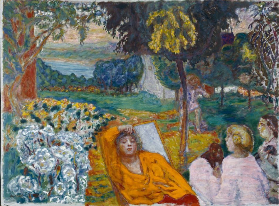 Pierre Bonnard, Dans un jardin méridional (La Sieste), um 1914, Öl auf Leinwand, 84 x 113 cm (Kunstmuseum Bern, Schenkung des Staates Bern, 1935)