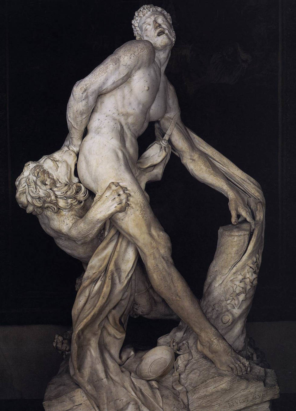 Pierre Puget, Milon von Kroton, 1671–1682, Marmor, Höhe: 269 cm (Musée du Louvre, Paris)