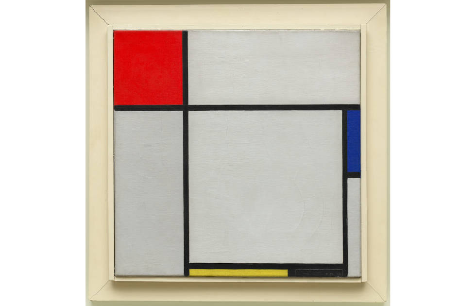 Piet Mondrian, Komposition, 1929, Öl auf Leinwand, originaler Bilderrahmen, 45.1 x 45.3 cm (Solomon R. Guggenheim Museum, New York, Gift, Estate of Katherine S. Dreier, 1953; Inv.-Nr. 53.1347)