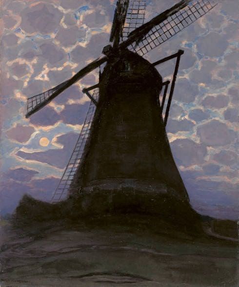 Piet Mondrian, Mühle am Abend, 1917, Öl auf Leinwand, 103 × 86 cm Kunstmuseum Den Haag, Niederlande, Vermächtnis Salomon B. Slijper, C16)