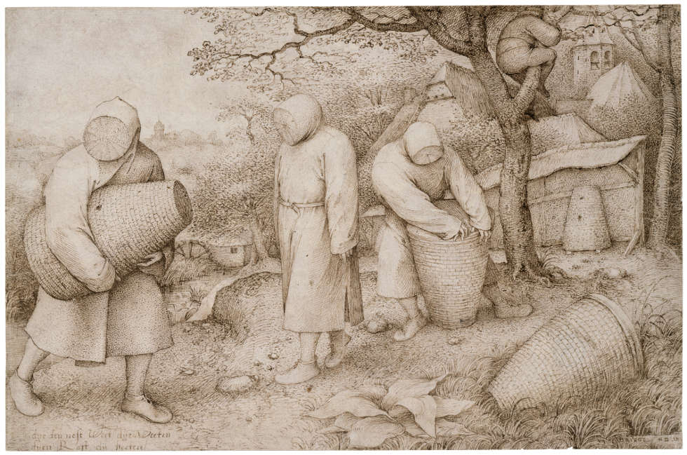 Pieter Bruegel d. Ä., Die Imker, um 1568, Feder in Braun, 203 × 309 mm (© Foto: Kupferstichkabinett der Staatlichen Museen zu Berlin - Preußischer Kulturbesitz Fotograf/in: Jörg P. Anders)