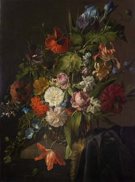 Rachel Ruysch, Blumen in einer Vase, um 1720, 88 × 66 cm (The Princely Collections, Vaduz-Wien, GE 598)