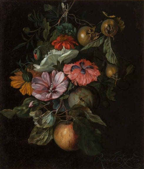 Rachel Ruysch, Stilleben mit Blumen und Früchten, 1682 (Národní Galerie v Praze, Prag)