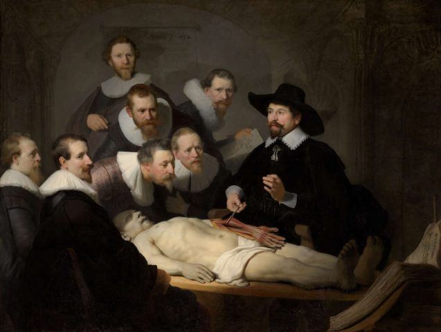 Rembrandt, Die Anatomiestunde von Dr. Nicolaes Tulp, 1632 (Mauritshuis, Den Haag)