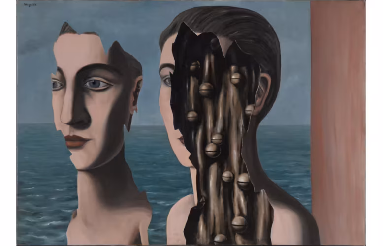 René Magritte, Le double secret, 1927, Öl auf Leinwand, 114 x 162 cm (Centre Pompidou, Paris, Achat 1980)