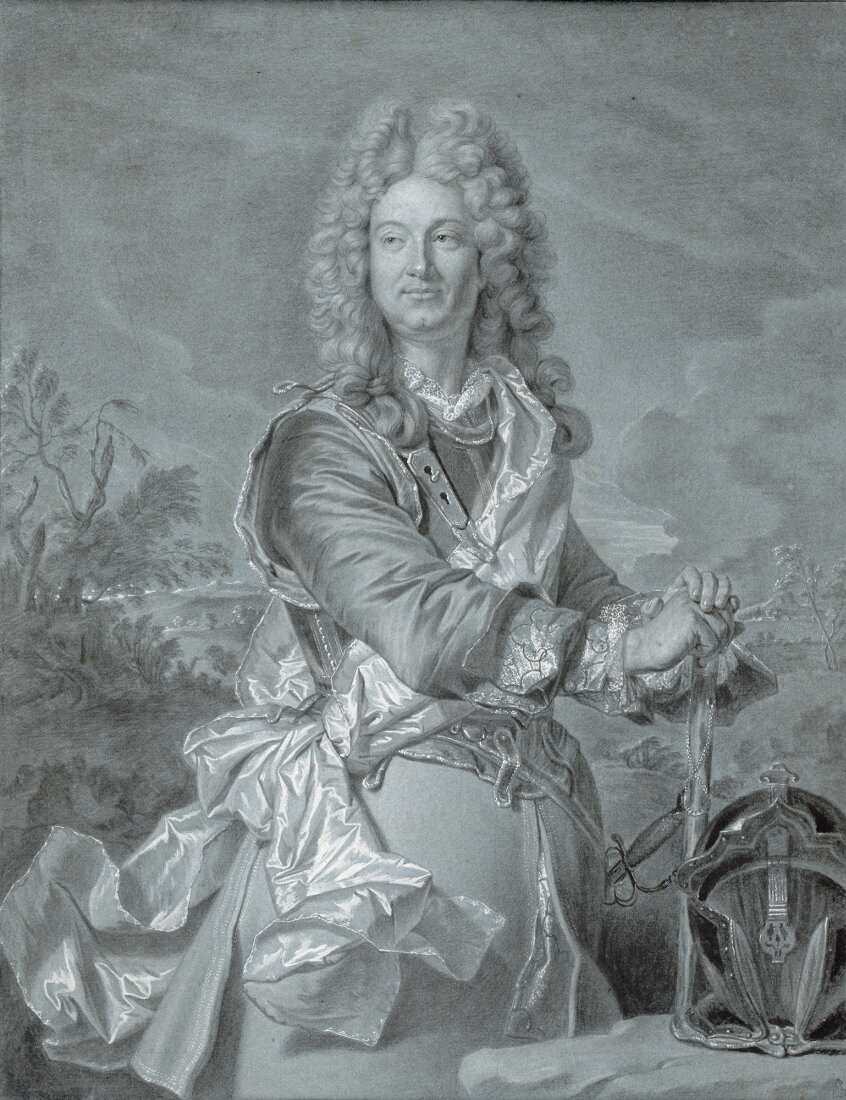 Hyacinthe Rigaud, Porträt eines französischen Marschalls, um 1740 (Albertina, Wien)