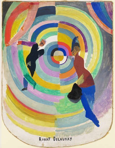 Robert Delaunay, Drame politique, 1914, Öl und Collage auf Karton, 88,7 x 67,3 cm (National Gallery of Art, Washington, Donation Joseph H. Hazen Foundation)