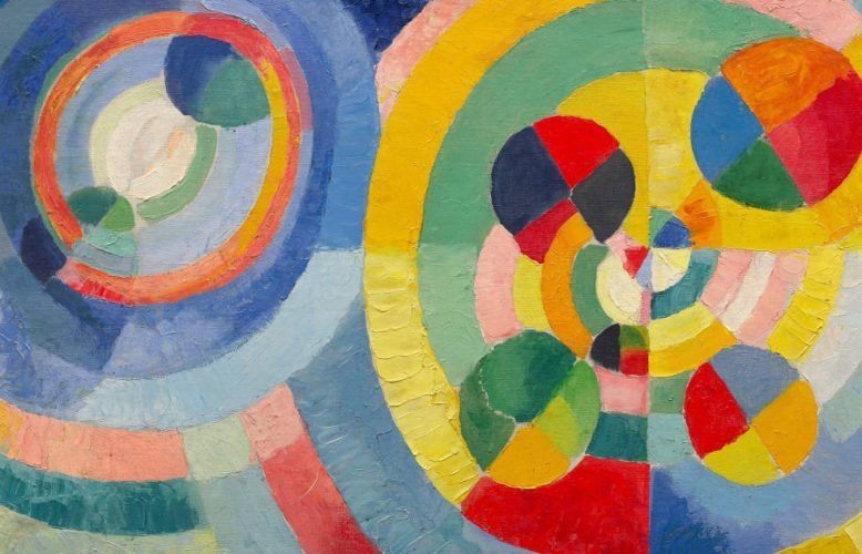 Robert Delaunay, Kreisformen [Formes Circulaires], Detail, 1930, Öl auf Leinwand, 128.9 x 194.9 cm (Solomon R. Guggenheim Museum, New York