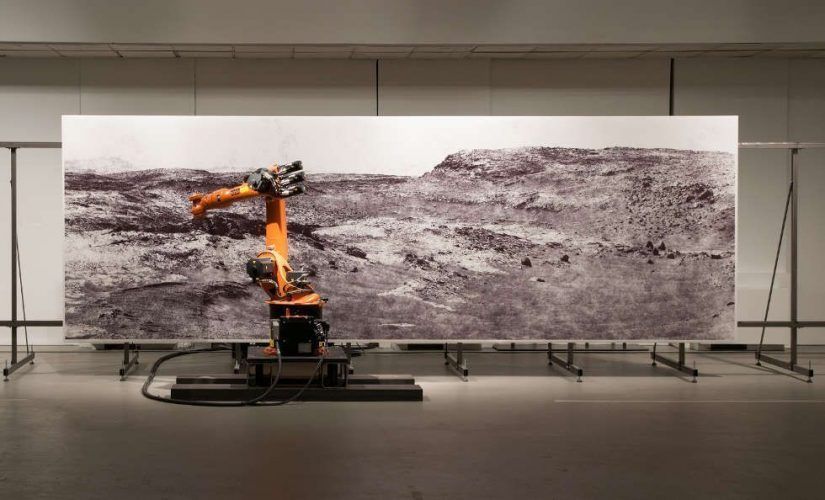 Robotlab (Matthias Gommel, Martina Richter, Jan Zappe), The Big Picture, 2014, Installation mit Industrieroboter, Foto © Robotlab