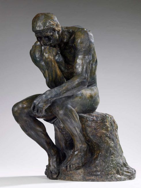 Auguste Rodin, Der Denker (mittleres Modell), um 1880, bronzierter Gips, 72 x 37 x 57,5 cm (Musée Rodin, Paris Foto: Christian Baraja)