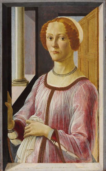 Sandro Botticelli, Bildnis einer Frau (Smeralda Brandini?), 1470–1475, Holz, 65,7 x 41 cm (London, Victoria and Albert Museum © Victoria and Albert Museum, London)