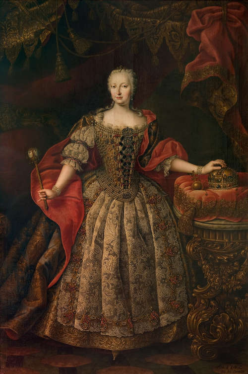 Daniel Schmidely, Maria Theresia im ungarischen Krönungskleid, 1742, Öl auf Leinwand, 237,5 x 157 cm © Galéria mesta Bratislavy