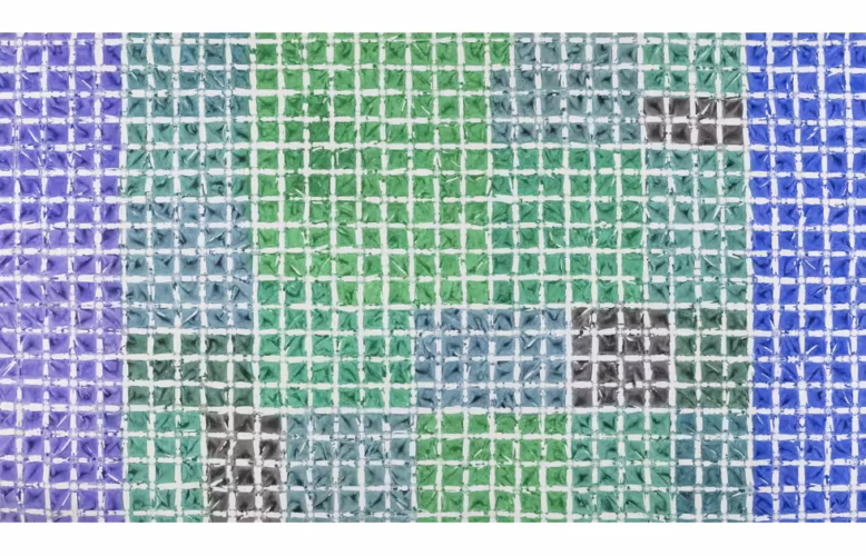 Simon Hantaï, Tabula, 1976, Acryl auf Leinwand, 262,5 x 462 cm, Privatsammlung © Archives Simon Hantaï / VG Bild-Kunst, Bonn 2026