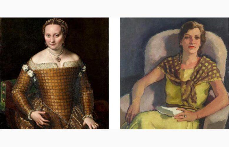 Sofonisba Anguissola, Bianca Ponzoni Anguissola, 1557 (Staatliche Museen zu Berlin, Gemäldegalerie /Jörg P. Anders) & Eugen Spiro, Die Gattin des Künstlers, 1929 (Staatliche Museen zu Berlin, Neue Nationalgalerie © VG Bild-Kunst, Bonn, 2021)