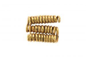 Spiralröllchen (Haarschmuck), Ovčarci, Mitte 2. Jt. v. Chr., Gold, L. 1,3 cm, Gew. 2,37 g (Radnevo, Archäologisches Museum »Maritsa Iztok« Inv. -Nr. 928/3 © Krassimir Georgiev, Naim)