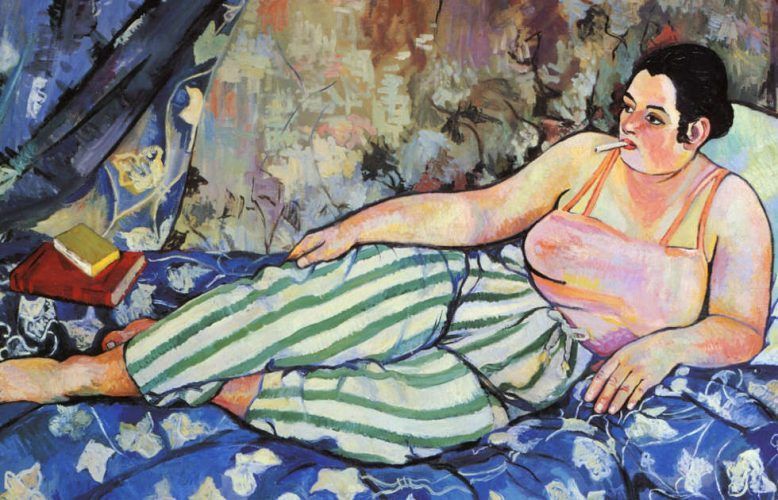 Suzanne Valadon, Der blaue Raum, Detail, 1923, Öl-Lw, 90 x 116 cm (Centre Georges Pompidou, Paris)