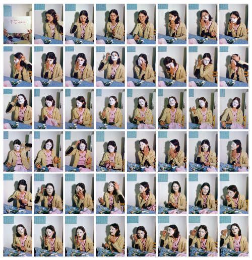 Suzy Lake, Imitations of Myself, 1973/2012, Farbgelatineabzug auf Fuji Crystal Archivpapier auf Dibond © Suzy Lake / Courtesy of Georgia Scherman, Toronto, SAMMLUNG VERBUND, Wien