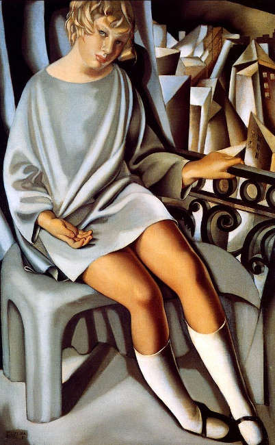 Tamara de Lempicka, Kizette am Balkon, 1927