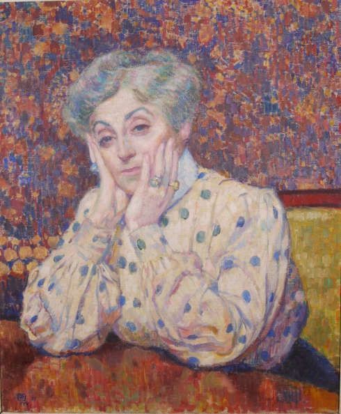 Théo Van Rysselberghe, Madame Théo van Rysselberghe, 1907, Öl/Lw, 65 x 54 cm