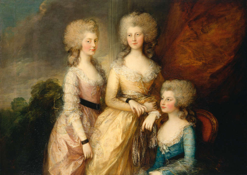 Thomas Gainsborough, Die drei ältesten Prinzessinnen Charlotte, Princess Royal, Augusta und Elizabeth, 1783–84 (Royal Collection Trust / (c) Her Majesty Queen Elizabeth II 2019)