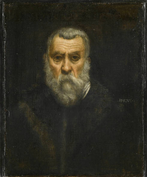Tintoretto, Selbstporträt, um 1588 (Louvre, Département des Peintures, INV 572 ; MR 495, Paris)