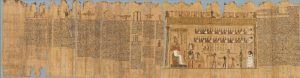 Totenbuch der Ta-remetsch-en-Bastet, Papyrus beschriftet und bemalt, Frühe Ptolemäerzeit, 332–246 v. u. Z., © Ägyptisches Museum und Papyrussammlung, Staatliche Museen zu Berlin, Andreas Paasch