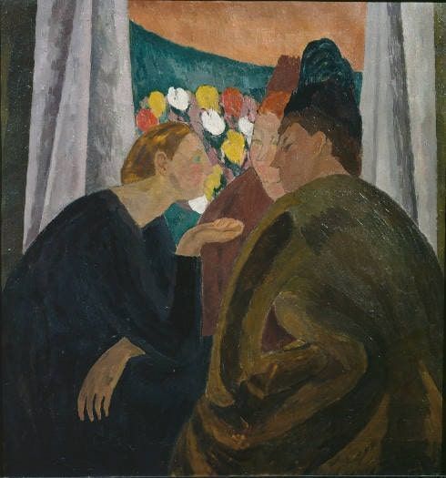 Vanessa Bell, A Conversation, 1913–1916 (The Courtauld Gallery, London, © Estate of Vanessa Bell. All rights reserved, DACS 2021)