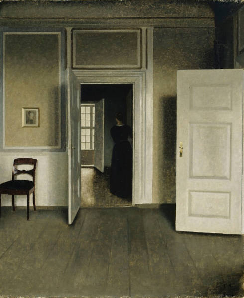 Vilhelm Hammershøi, Interieur aus dem Haus des Künstlers, 1900, Öl auf Leinwand, 65,5 × 54,5 cm (Finnish National Gallery Collection / Ateneum Art Museum, R. F. von Willebrand Bequest © Finnish National Gallery / Hannu Aaltonen)