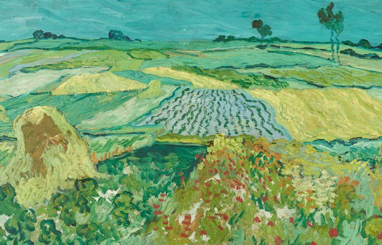 Vincent van Gogh, Weizenfelder bei Auvers-sur-Oise, Detail, 1890, Öl auf Leinwand, 50 x 101 cm (Österreichische Galerie Belvedere, Wien)