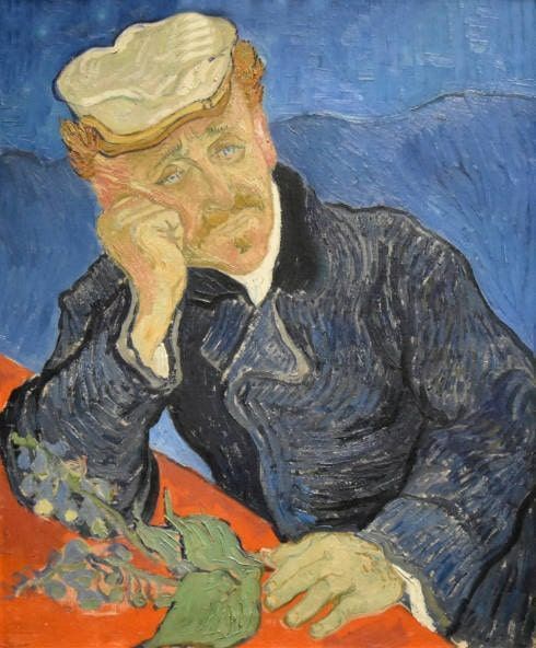 Vincent van Gogh, Doktor Paul Gachet, 1890, Öl-Lw, 68,2 x 57 cm (Geschenk von Paul und Marguerite Gachet, Dr. Gachets Kinder, 1949 © Musée d’Orsay, Dist. RMN-Grand Palais / Patrice Schmidt)